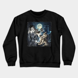 Wolf Ripping Werewolf Alpha Wolf Oddly Crewneck Sweatshirt